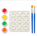 Traditional X and O tic-tac-toe plaster pieces