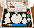 Elf Arrival Paint Box with elf, Santa Cam, paint, brushes and I'm Back card
