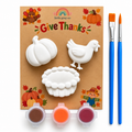 Give Thanks pumpkin, chicken and pie plaster painting kit