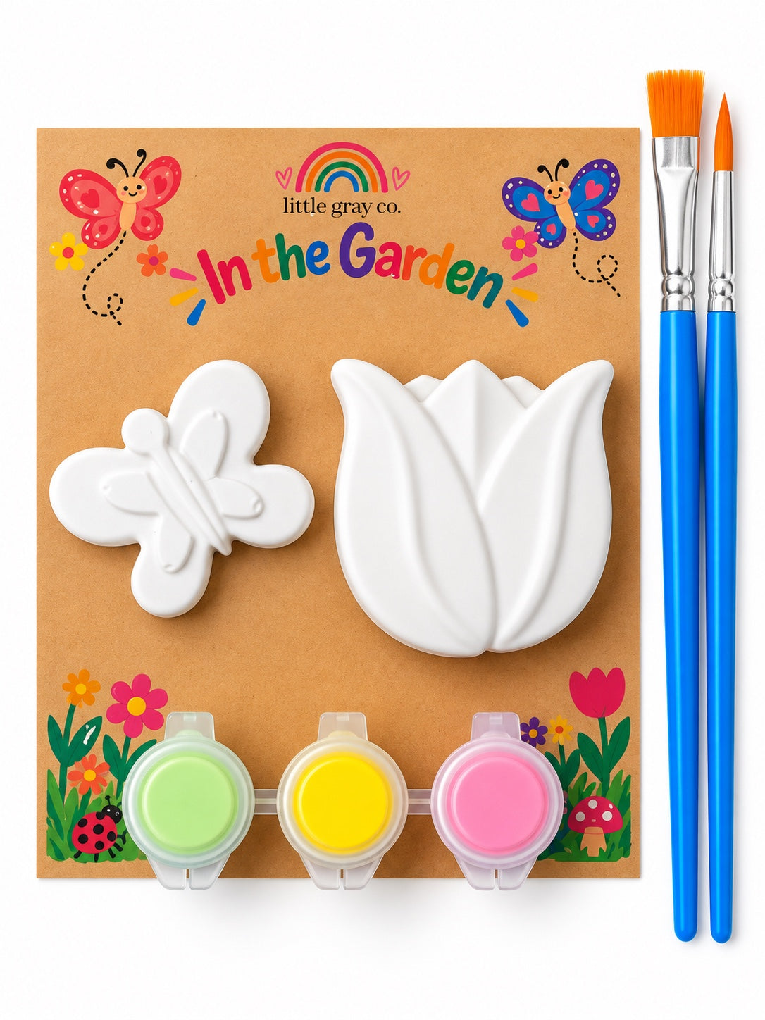 In the Garden – Butterfly & Tulip plaster paint kit