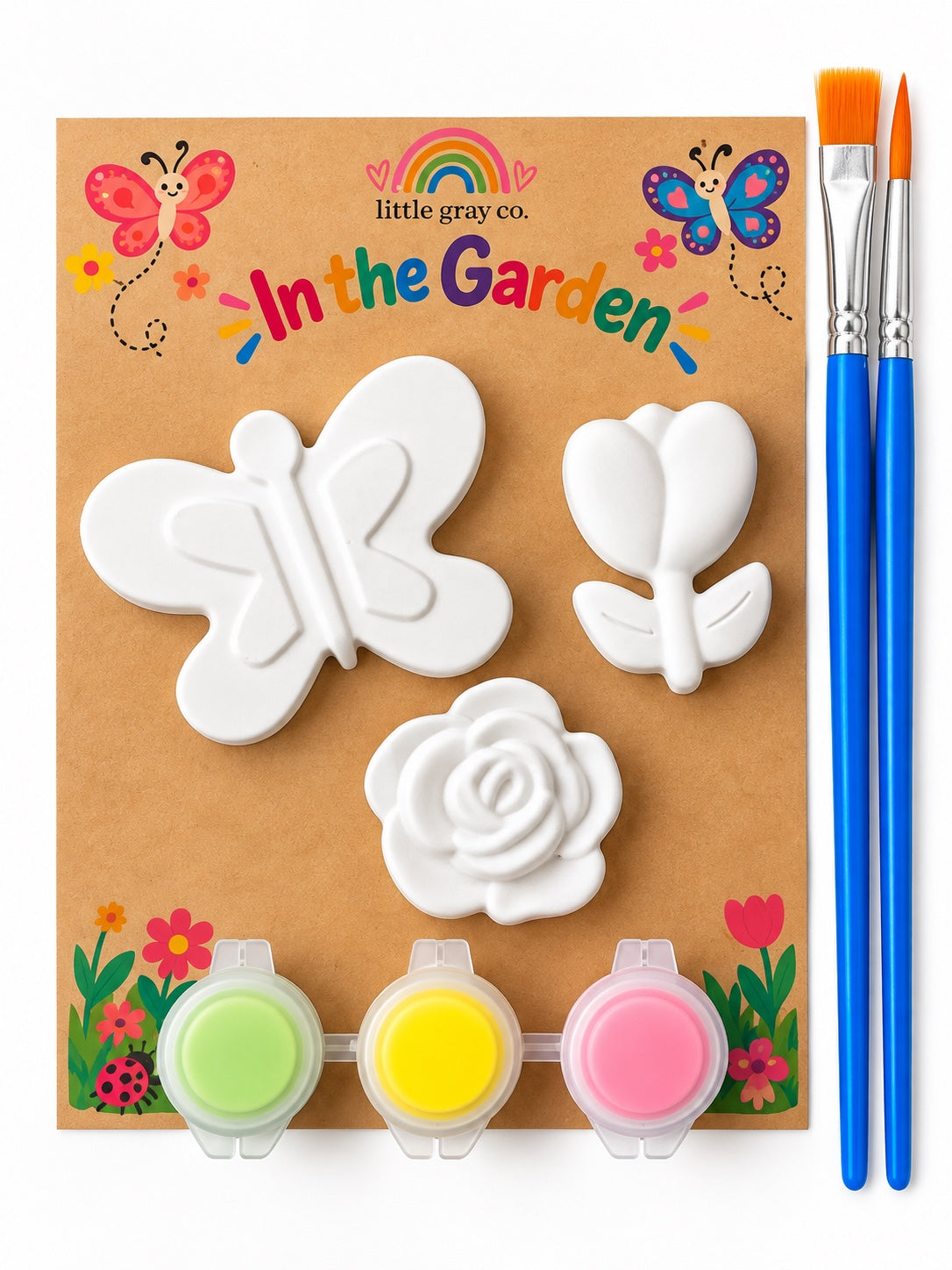 In the Garden – Butterfly & Flowers plaster paint kit